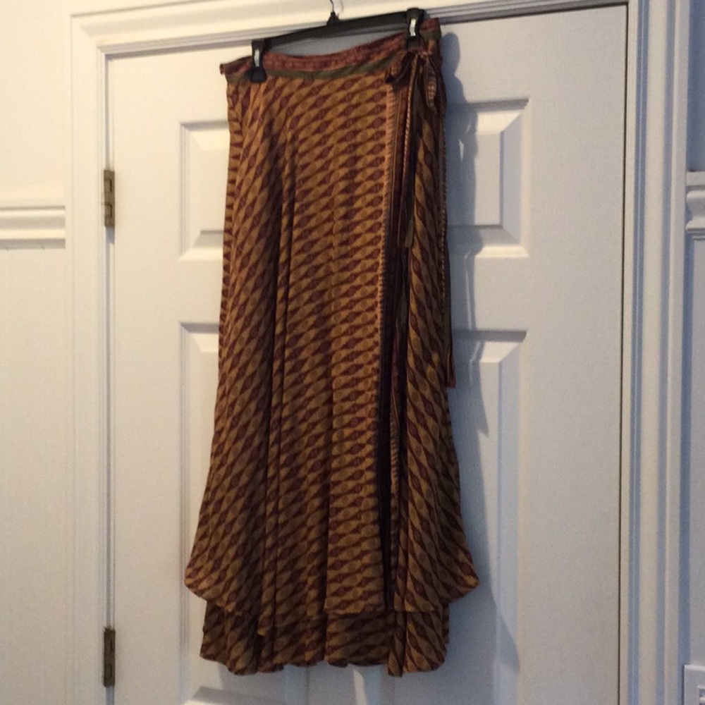 Free people multi colored wrap skirt